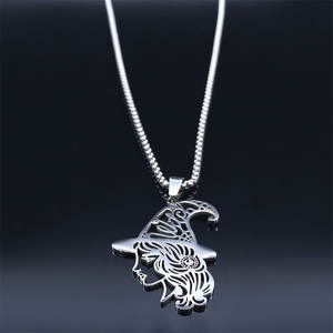 Delicado Collar con Colgante para Mujer, Chapado en Oro PVD de 14k y 18k, Acero Inoxidable 316L, Joyería Fina, Collar de Bruja - Product Image 3