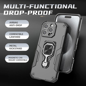Cover posteriore con cavalletto ad anello magnetico per <span class=keywords><strong>iPhone</strong></span> 16E 15 <span class=keywords><strong>14</strong></span> 13 <span class=keywords><strong>accessori</strong></span> per telefoni cellulari antiurto per Samsung S25 Edge - Product Image 4