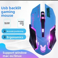 Ratón para Juegos DVA Game Eat Chicken, Ratón para Computadora con Sensor Óptico USB de 6 Botones