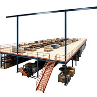 Étagère de mezzanine personnalisable HONGXIN en acier laminé à froid, robuste, sans boulons, réglable, avec revêtement en poudre et protection contre la corrosion