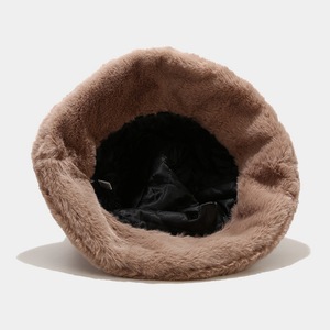 Chapeau <span class=keywords><strong>Bob</strong></span> en Velours Doux et Moelleux pour Fille, Tendance et Mignon, en Polyester <span class=keywords><strong>Uni</strong></span>, Idéal pour l'Hiver - Product Image 2