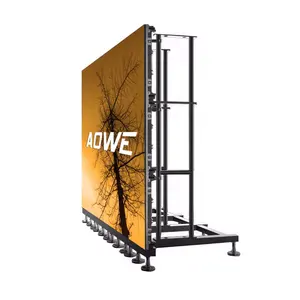 5m X 3m Outdoor LED Screen Kit 3.91 4.8 Truss LED Video Wall Ground Support System 3mm Pixel Pitch Black Modular LED Display