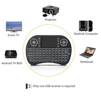 Keyboard Mini Nirkabel I8 Baterai AAA Kompatibel dengan Raspberry Pi 2.4g Keyboard Mini Nirkabel Keyboard Bluetooth Mudah Digunakan untuk Ppt