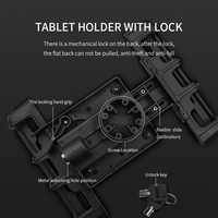 Support de tablette antivol robuste VINmounts VIN-PBJ-08-LOCK, en nylon renforcé, compatible avec plusieurs marques, noir, hauteur 247-300 mm