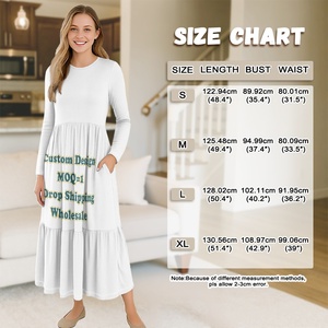 Sản Phẩm Mới Tùy Biến Khoai Lá Thiết Kế Dài Tay Ăn Mặc Giản Dị Với Chắp Vá HEM Cho Phụ Nữ In Trên Nhu Cầu Vòng Cổ - Product Image 6