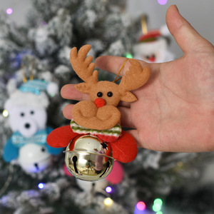 High Quality Handmade <b>Christmas</b> <b>Tree</b> Pendant Doll Old Man Snowman Bell Ornament <b>Christmas</b> Decoration with Bell-Holding Doll - Product Image 4
