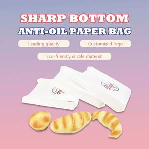 Sac en papier noir enduit de cire, écologique, 6*8 pouces, avec logo personnalisé, résistant à la graisse, pour frites, boulangerie, pain, hamburgers - Product Image 6