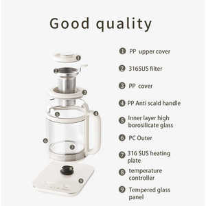 Многофункциональный стеклянный электрический чайник, 1,5 л - Product Image 5