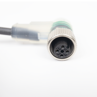 Câble M12 4 broches A-Code femelle-femelle avec indicateur LED, signal PNP NPN, état du signal, étanchéité IP67, rallonge de capteur