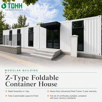 TDHH Erweiterbares Containerhaus Modulares Fertighaus Einstöckig Verzinkter Stahlrahmen für Wohnzwecke