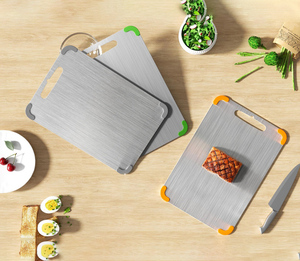 Bền puretitanium và 304 thép không gỉ thớt cho nhà bếp và nhà hàng chống nấm mốc và chống vi khuẩn cắt khối - Product Image 2