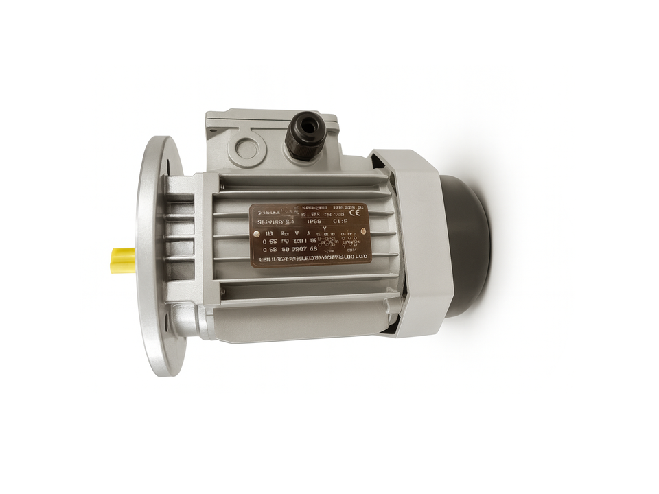 Produktbild von 25W Drehstrom-Asynchronmotor 220/380V – 10mm Welle, 1350 RPM, Mit Getriebe (Übersetzung 1:3 Bis 1:500)