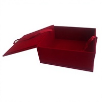 Boîtes rigides magnétiques de luxe personnalisées pour invitations de mariage, en velours et daim, colorées, avec logo en feuille d'or 2 mm