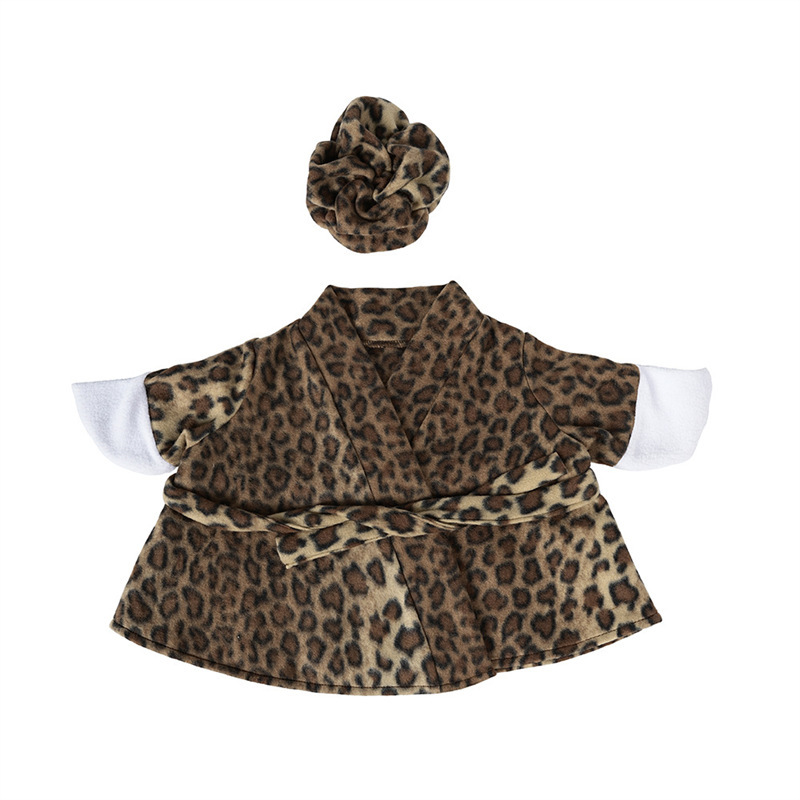 Albornoz degradado con estampado de leopardo