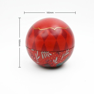 Custom Printed <b>Christmas</b> Tin Bauble Ball Food Grade Tinplate <b>Box</b> <b>Christmas</b> <b>Tree</b> Hanging Ornament Sphere Metal Packaging Can - Product Image 6