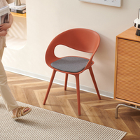 Chaise de salle à manger simple en plastique épaissi, empilable, écologique, pour la maison et les cafés