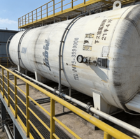 Tanque de Almacenamiento de Gas Inerte de Segunda Mano, Recipiente de Presión Industrial para Nitrógeno Líquido, Oxígeno y Argón, Interior de Acero Inoxidable, Exterior de Acero al Carbono