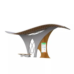 Design classico della stazione degli autobus con struttura in acciaio con pensilina esterna personalizzata