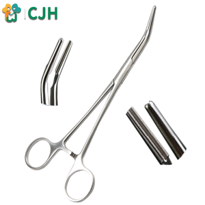 CJH Forceps à fil guide trachéal droit et courbé en acier inoxydable médical, stérilisation haute température, instruments vétérinaires - Product Image 2