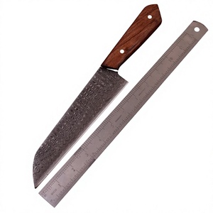 Couteau de Chef SM Knives 2026 de Haute Qualité en Acier Damas Écologique de Grade Industriel, Manche en Bois Fait Main, Lame à Pointe Tombante, Biseau 13 - Product Image 1