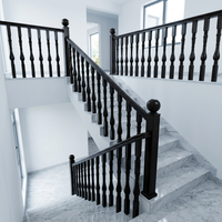 Rampe d'escalier en alliage d'aluminium doré, moderne, antidérapante, pour balcon, hôtel, appartement, villa, installation facile, résistante à la rouille