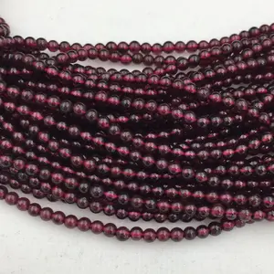 Garnet Stone Round 2ミリメートルNatural Gemstone Beads Ruby Color