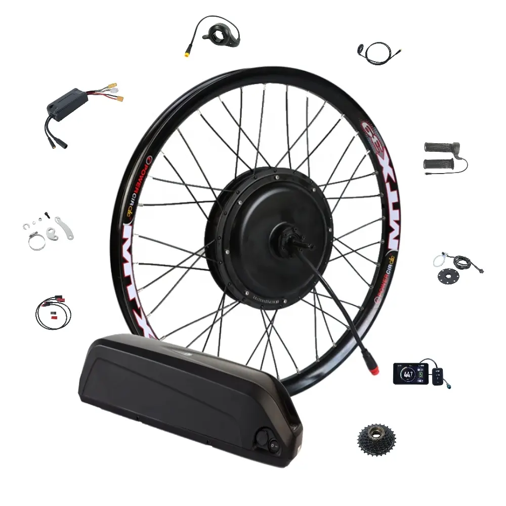 48V52V 2000W kit de conversão ebike com opção bateria motor do cubo traseiro kit para bicicleta elétrica construir ebike trike kit