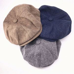 Spring Fall Autumn Winter Beret Gatsby Flat Cap <b>Hat</b> Western Retro Fashion Street European Trend Woman Men Newsboy <b>Hat</b> - Product Image 2