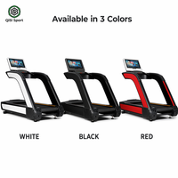 Caminadora Comercial de 3HP, Cinta de 150x60cm, 7 Programas, Monitor de Ritmo Cardíaco, 170kg, Pantalla Táctil LED, Blanca, Negra, Roja