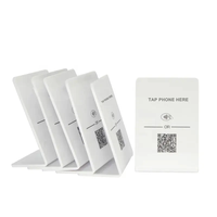Support de table en acrylique PVC personnalisé avec NFC, support intégré NFC pour avis Google, plaque NFC, support de menu de restaurant NFC