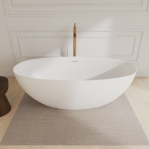 Baignoire autoportante de luxe en acrylique et fibre de verre renforcée, fabrication OEM/ODM sur mesure, finition mate ou brillante, pour hôtels et spas - Product Image 3