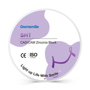 Bloc de zircone dentaire blanc Ownsmile High Translucent 46% SHT pour restaurations dentaires - Product Image 1