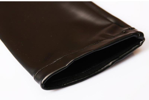 HM giocattolo per adulti in finto lattice a manica lunga guanto da donna guanti da donna in gomma Fetish nero guanti Sexy lunghi per Club Cosplay - Product Image 3