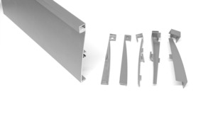 Perfil de <span class=keywords><strong>Aluminio</strong></span> Extruido con Ranura en T 6063, Tempera T5, Anodizado, Perfil de Rodapié, Alto CRI 90, Iluminación LED de 5 mm, Montaje en Superficie - Product Image 4