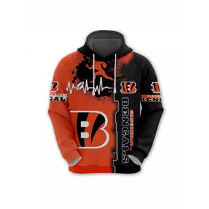 Amerikaanse Voetbal Polyester Coltrui Met Lange Mouwen Hoodie Sweatshirt Met Digitale Print Buitenlandse Handel Explosies - Product Image 2