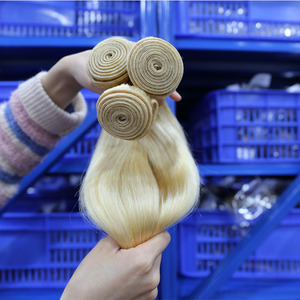 Couleur # Lot de Cheveux Humains Vierges Remy Grade 12A 613, Sans Nœuds, Sans Perte, Lisses, 100g, Tissage de Cheveux - Product Image 4