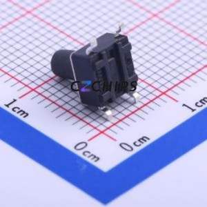 K2-1102SP-J4SC-04 Tactile Switch SMD-4P,6x6mm Switch Single Pole Single Throw Round Button 2.5N Vertical Mount - Product Image 2