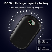 Calentador de manos magnético creativo con división, luz colorida, 2023 mah, gran capacidad, portátil, USB, Banco de energía, novedad de 20000