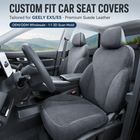 Housses de siège auto modernes sur mesure pour Geely EX5 E5 en tissu suédé respirant, compatibles airbag, accessoires intérieurs toutes saisons