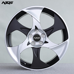 Rines Forjados NJQS de 19, 20, 21 y 22 Pulgadas, 5x114.3, Diseño de Cuchilla Direccional, Acabado Plateado Mecanizado, Aleación para Tesla Model Sport, <span class=keywords><strong>Golf</strong></span> A3 - Product Image 4