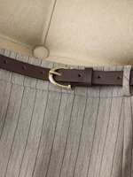 Nouvelles Culottes-Shorts Rayées Taille Haute pour Femme 2026 – Gris Élégant Anti-Exposition, Décontractées, Idéales pour le Bureau, Mini-Jupe-Short