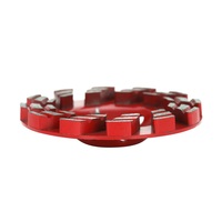 Diamant Double rainure transversale Segment disque de meulage tasse roue métal collé pour granit béton et carrelage