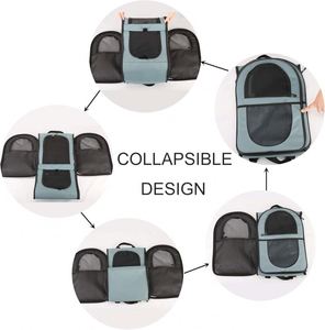 Échantillon gratuit : Sac de transport pour animaux de compagnie extensible 19x13x9 pouces, approuvé par Southwest Allegiant Airlines, sac de transport souple - Product Image 3