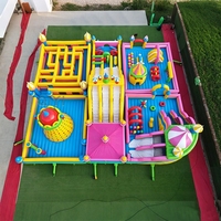 Parc de jeux gonflables commercial en PVC, parc de jeux gonflables, parc à châteaux gonflables, parc à thème gonflable en Chine