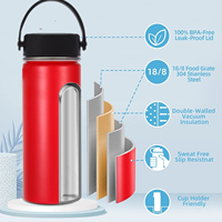 Botol Termos Sekolah Anak Stainless Steel Logo Kustom Grosir, Botol Air Panas Terisolasi untuk Olahraga Luar Ruangan dengan Selubung Silikon