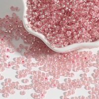 Perles Miyuki Rocailles rondes 8/0, 3 mm, en verre soufflé cristal, 21 couleurs, effet argent illusion, certifiées par un tiers, paquet de 10g