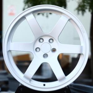 สีขาว TE37 Saga S-Plus <span class=keywords><strong>GT</strong></span> ล้อสำหรับรถแข่ง Volk 120 5X114.3 5X112สำหรับล้อรถเข็นกอล์ฟ Mk5 Mk6 6 <span class=keywords><strong>7</strong></span> GTI - Product Image 1