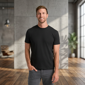 Camiseta Deportiva de Verano para Hombre, Tejido Sólido, Informal, de Secado Rápido, Anti-Pilling, Poliéster/Algodón, para Correr, Fitness y Entrenamiento al Aire Libre - Product Image 3
