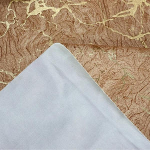 Tissu de luxe en velours sergé imprimé feuille d'or, teint uni, résistant aux déchirures, à armure croisée, pour la confection de robes et de vêtements, vente en gros - Product Image 3
