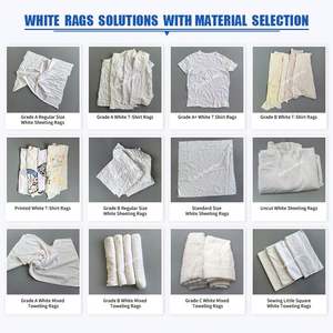 Trapos de algodón blancos estampados de alta calidad para limpieza industrial, resistentes al aceite y al agua, que ahorran costes. - Product Image 5